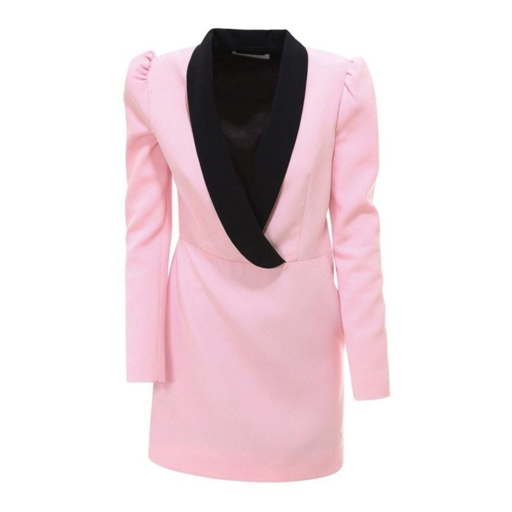 Philosophy di Lorenzo Serafini Pink Blazer Dress Black Shawl Lapel Size 8 NEW